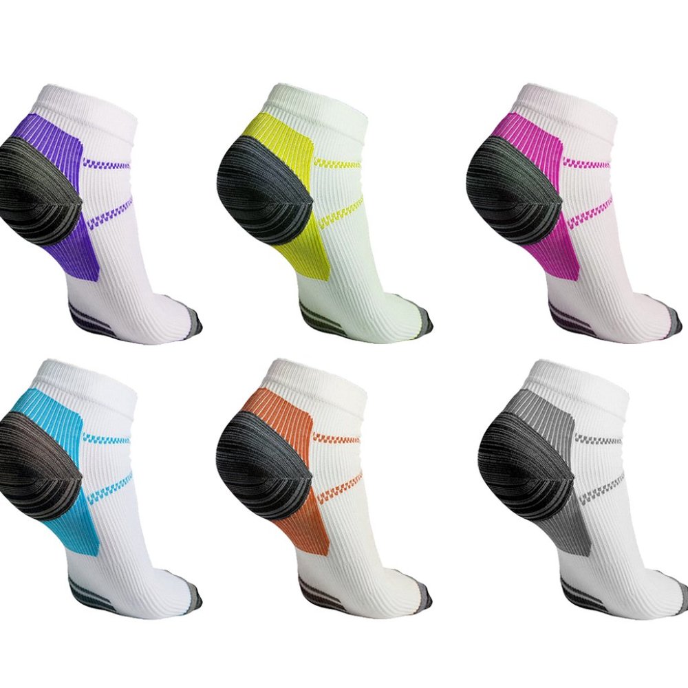 SMALL/MEDIUM & LARGE/X-LARGE - High Energy Ankle Compression Socks (6pairs)
